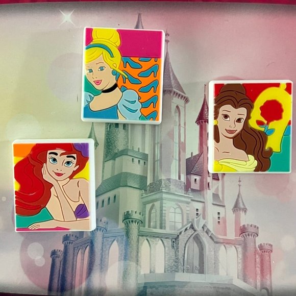 Crocs Disney Princess Portrait Belle Ariel Cinderella 3 Piece Jibbitz Charms - Picture 4 of 4
